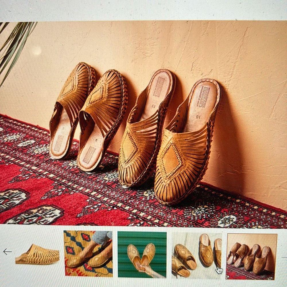 Mohinders Leather Diamond Slide “Honey” - Sz 7